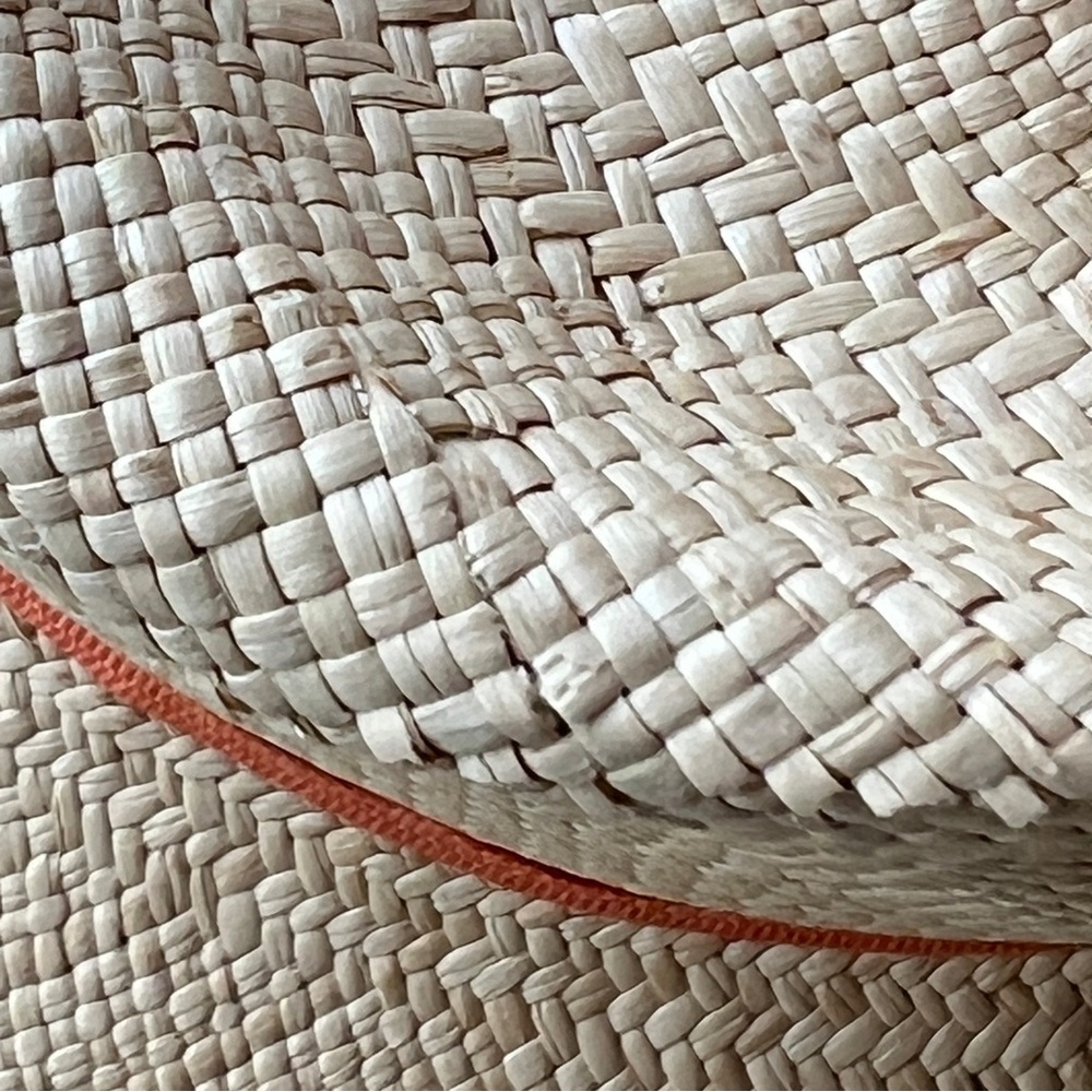 VINTAGE 60s Therese Ahrens Ecuador Straw Sun Hat Gold Coin Statement - Picture 14 of 14